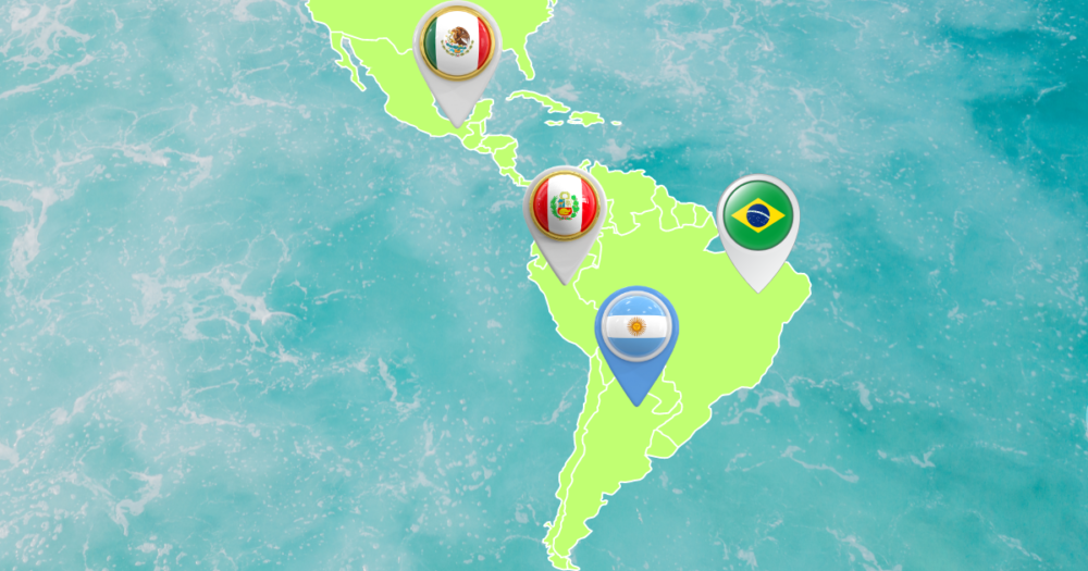 中南米諸国の比較地図